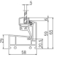 Preview: Kellerfenster weiss 60 x 40 Einfachverglasung mit Komplett Set Sicherheitsstange